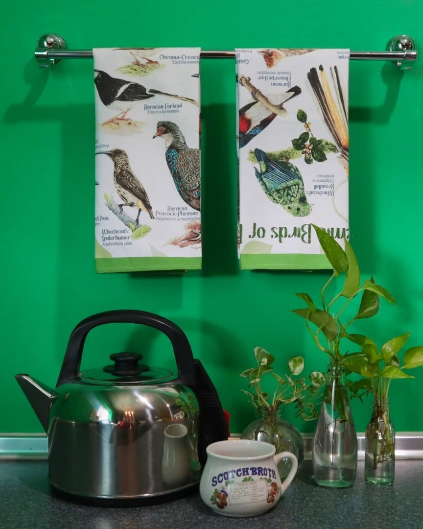 Tea Towel (Endemic Birds of Borneo)